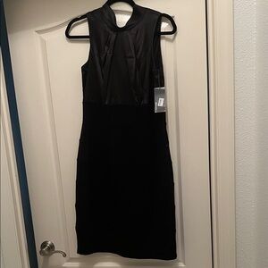 Donna Ricco Black Sleeveless Midi Dress